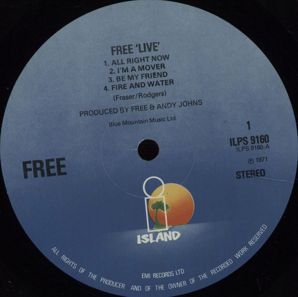 Free Free Live! - Late 70s Press UK vinyl LP album (LP record) FRELPFR674742