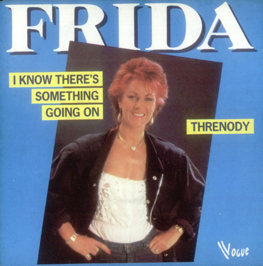 Frida I Know There's Something Going On - blue p/s French 7" vinyl single (7 inch record / 45) 101675