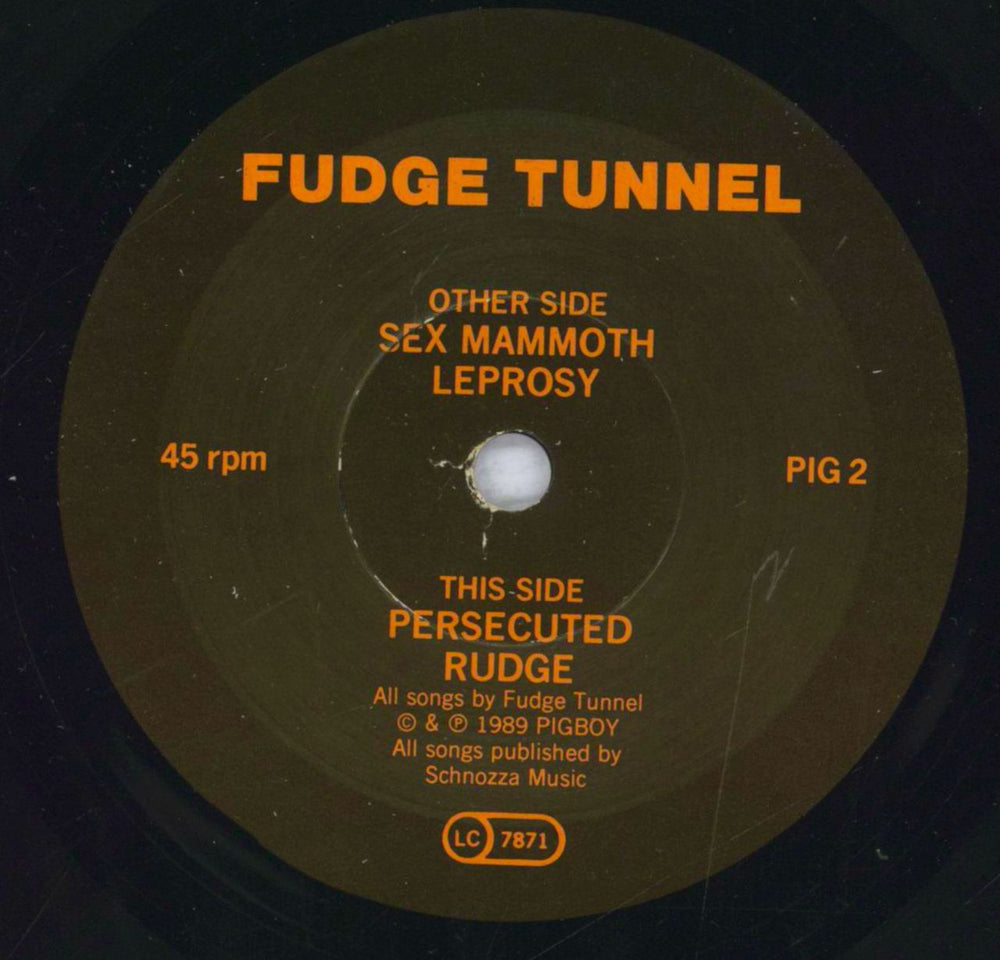 Fudge Tunnel Sex Mammoth UK 7" vinyl single (7 inch record / 45) FV907SE833777