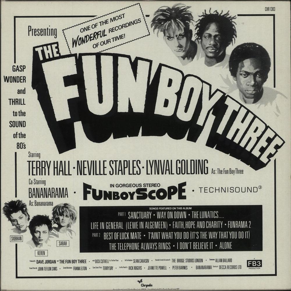 Fun Boy Three FB3 UK vinyl LP album (LP record) FUBLPFB127200