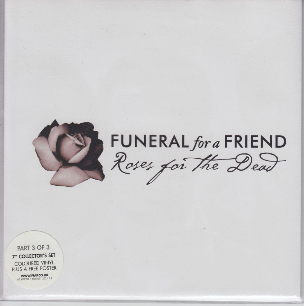 Funeral For A Friend Roses For The Dead - Set of 3 coloured vinyl UK 7" vinyl single (7 inch record / 45)