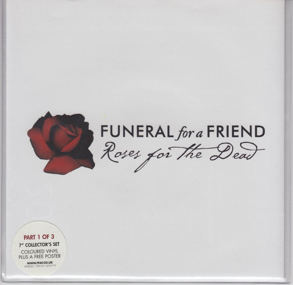 Funeral For A Friend Roses For The Dead - Set of 3 coloured vinyl UK 7" vinyl single (7 inch record / 45) ATUK022/022X/022XX