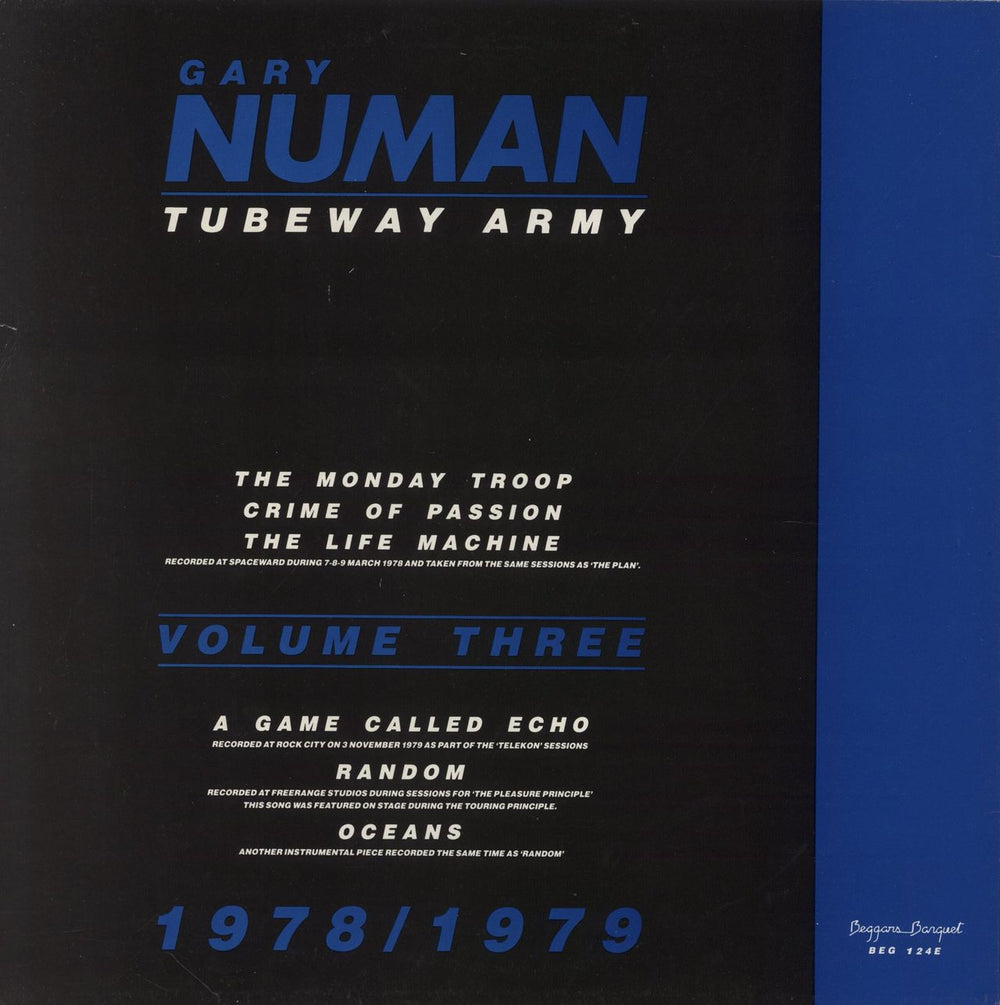 Gary Numan 1978-1979 Volume 3 UK 12" vinyl single (12 inch record / Maxi-single)