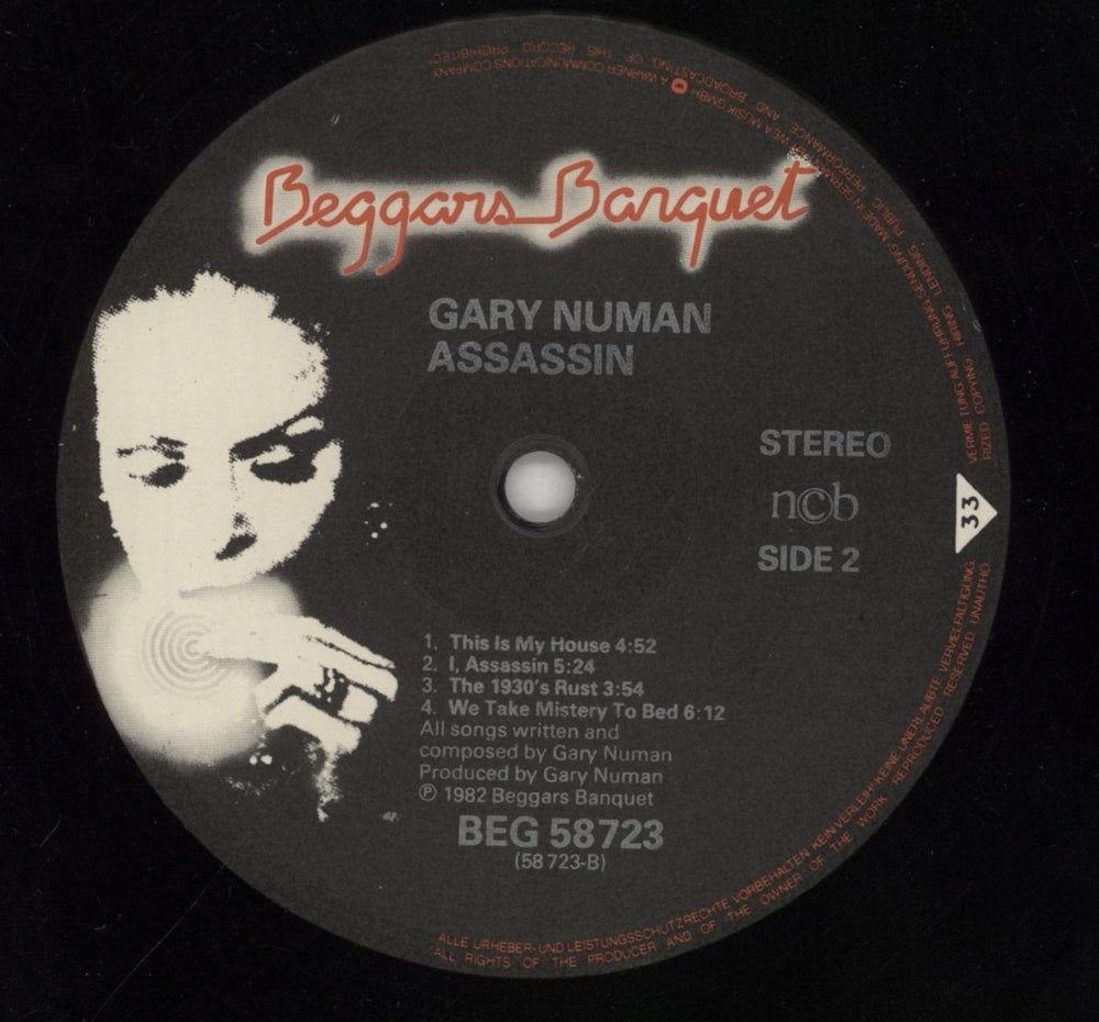 Gary Numan I, Assassin German vinyl LP album (LP record) NUMLPIA859454