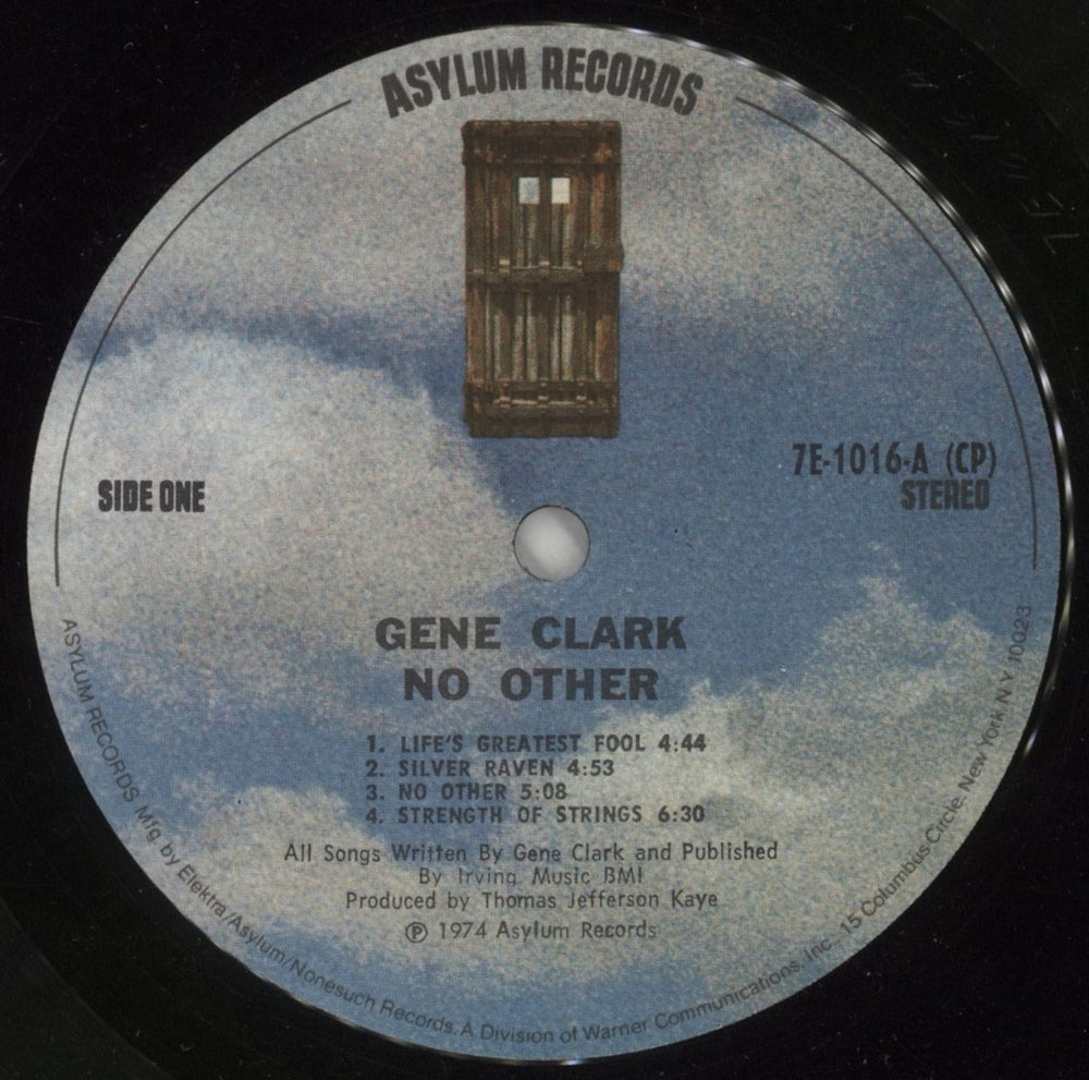 Gene Clark No Other + Poster - Shrink US vinyl LP album (LP record) GNELPNO869884