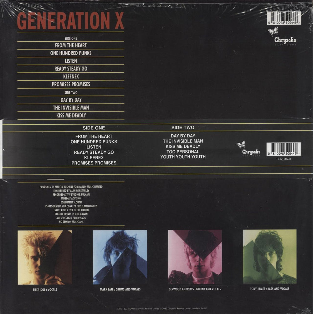 Generation X Generation X - Yellow Vinyl - RSD 2023 UK vinyl LP album (LP record) 810098500449