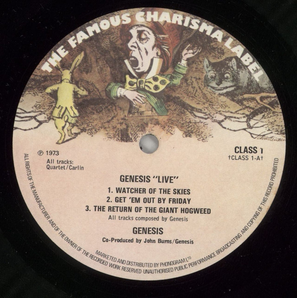 Genesis Live - 2nd UK vinyl LP album (LP record) GENLPLI314540