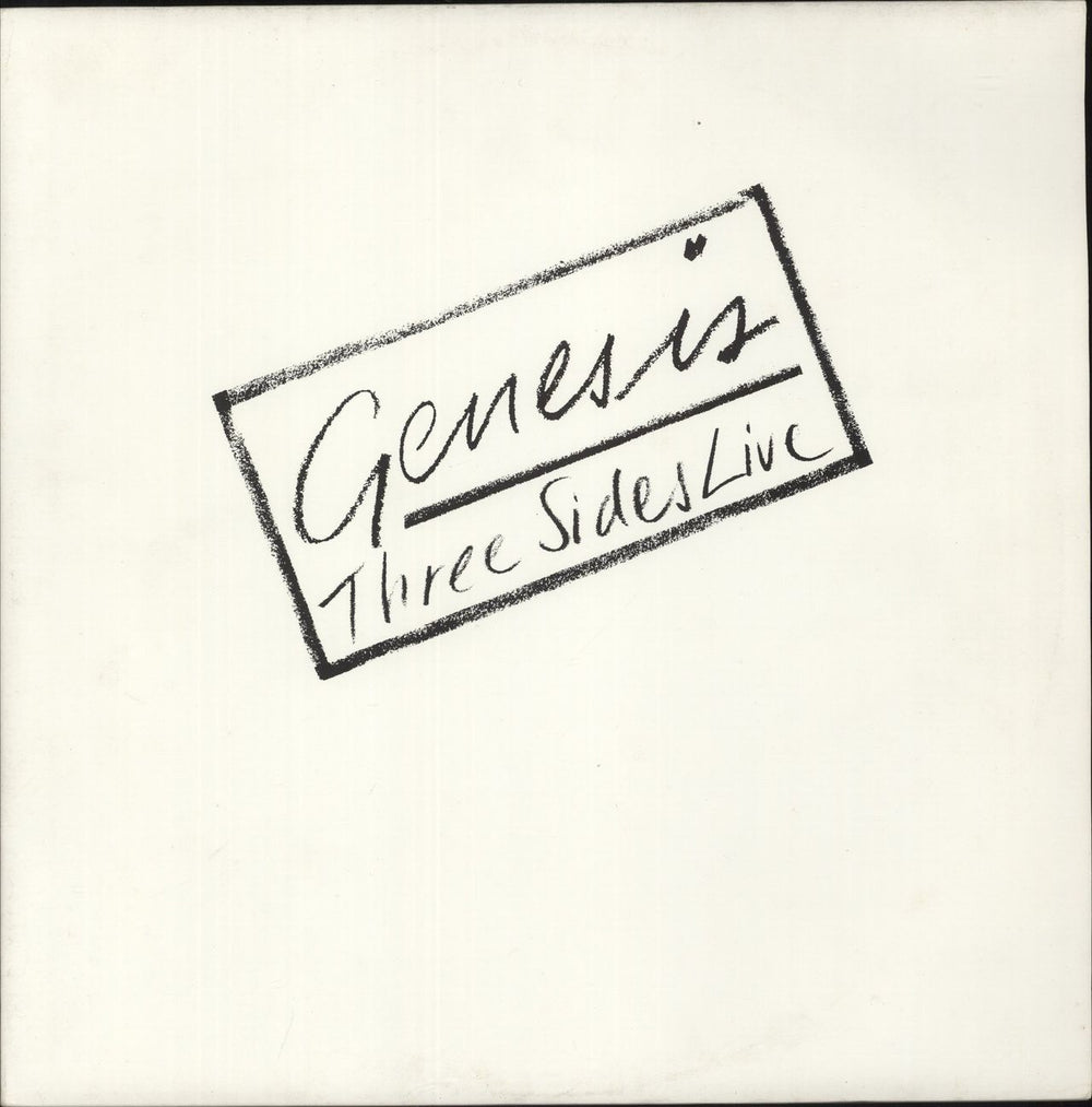 Genesis Three Sides Live - Gold Promo Stamped UK Promo 2-LP vinyl record set (Double LP Album) GE2002