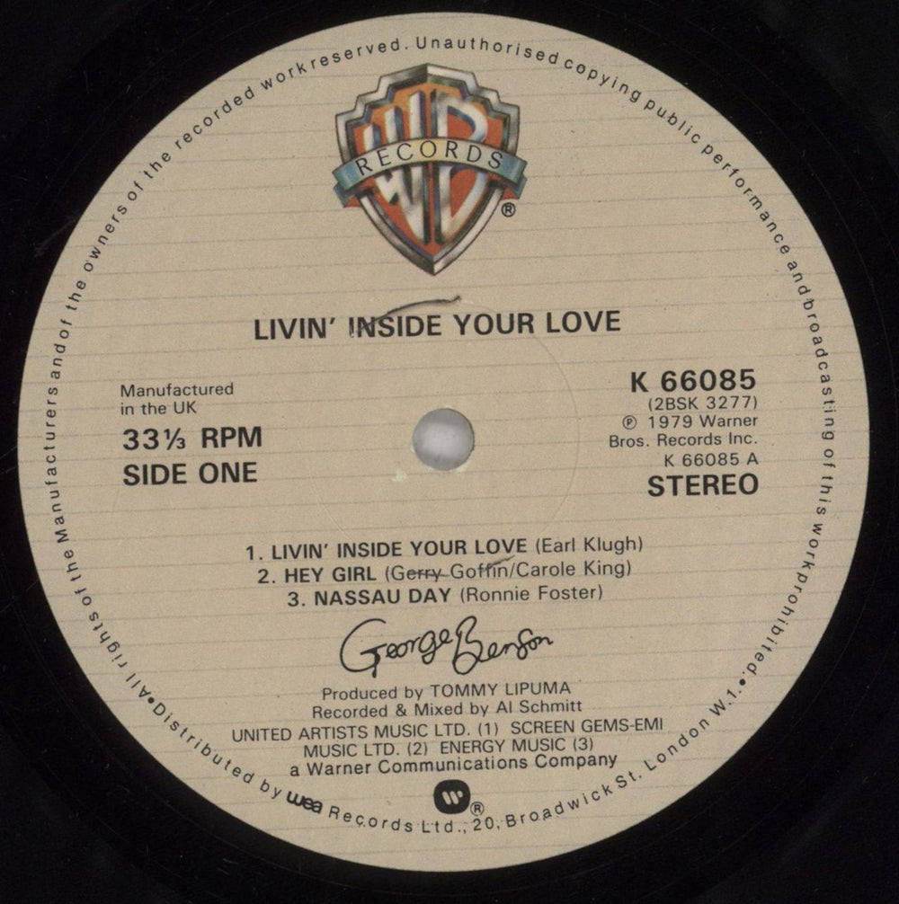 George Benson Livin' Inside Your Love UK 2-LP vinyl record set (Double LP Album) GBE2LLI290699