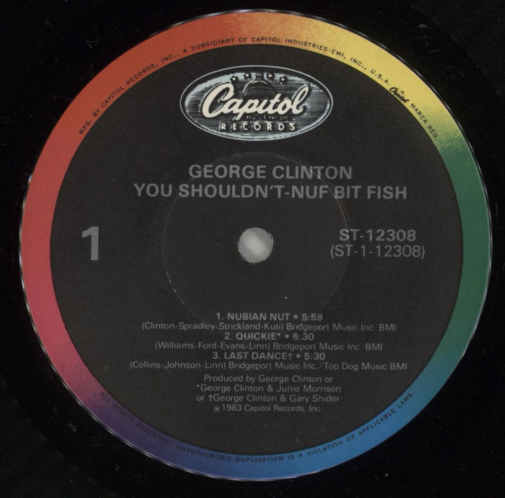 George Clinton You Shouldn't-Nuf Bit Fish UK vinyl LP album (LP record) GCLLPYO872813