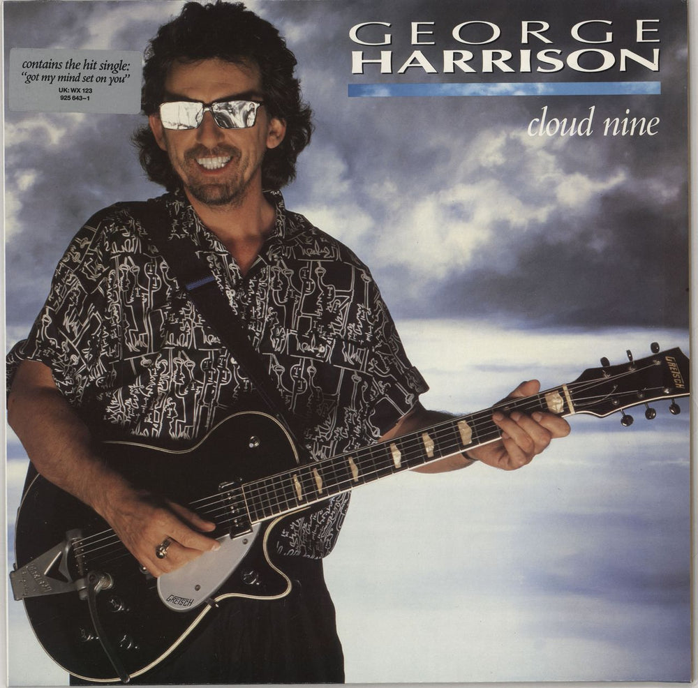 George Harrison Cloud Nine - silver sticker UK vinyl LP album (LP record) WX123