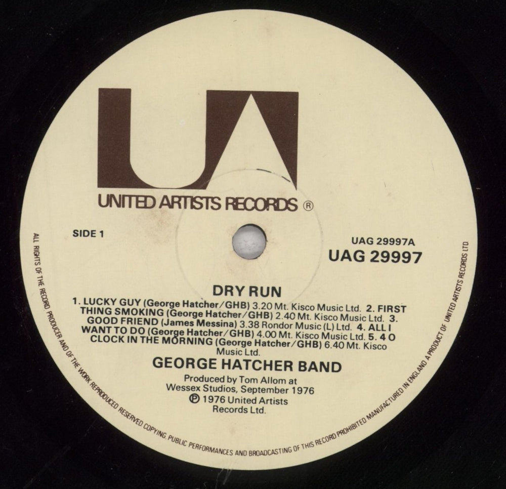 George Hatcher Band Dry Run UK vinyl LP album (LP record) GQQLPDR547590