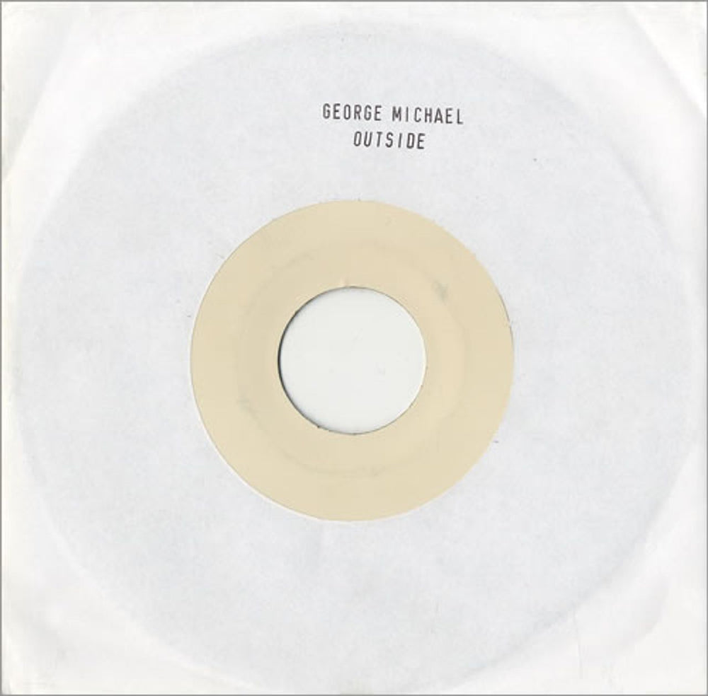 George Michael Outside - White Label UK Promo 7" vinyl single (7 inch record / 45) 6665627