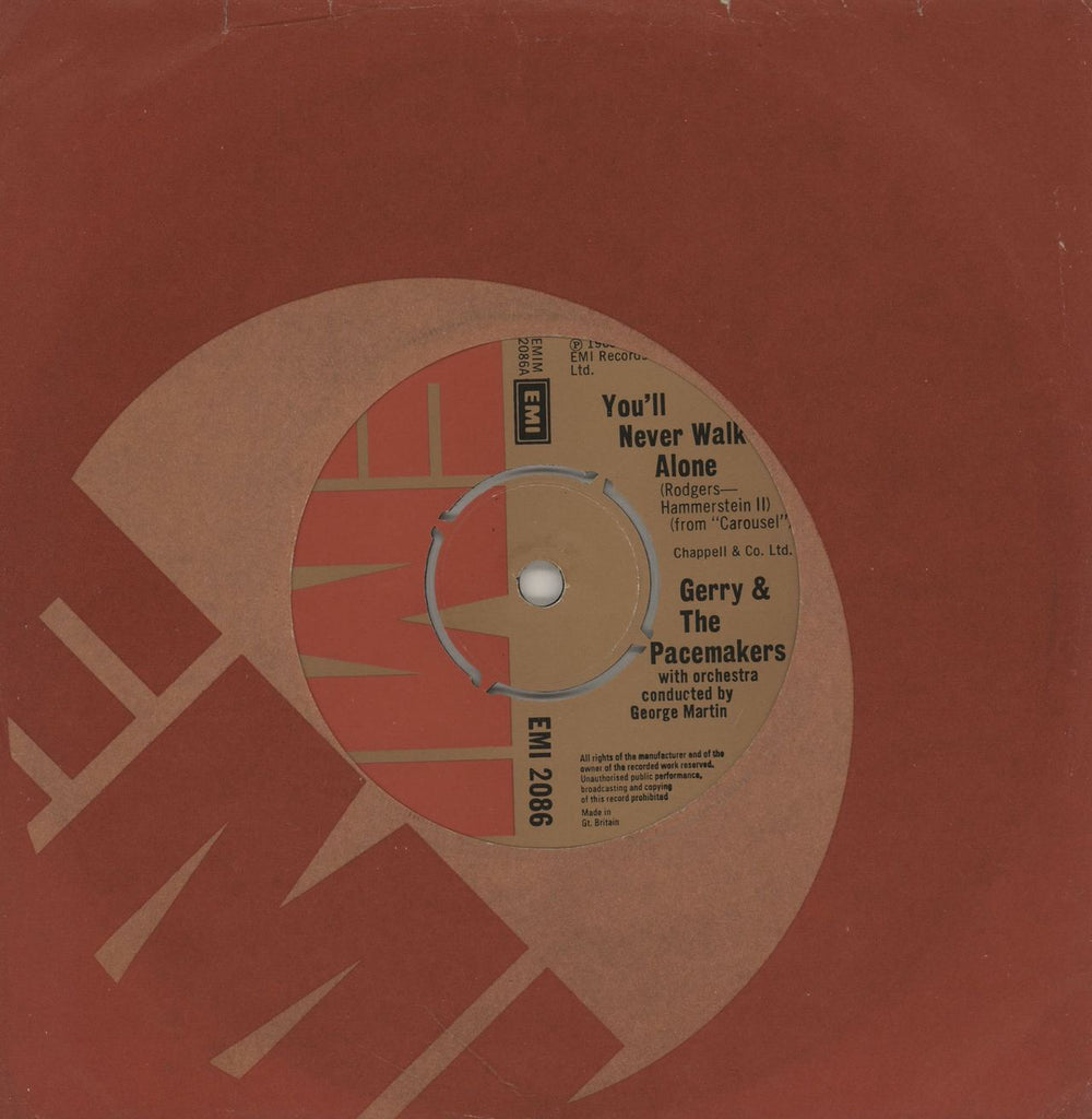 Gerry And The Pacemakers You'll Never Walk Alone - 4pr UK 7" vinyl single (7 inch record / 45) EMI2086