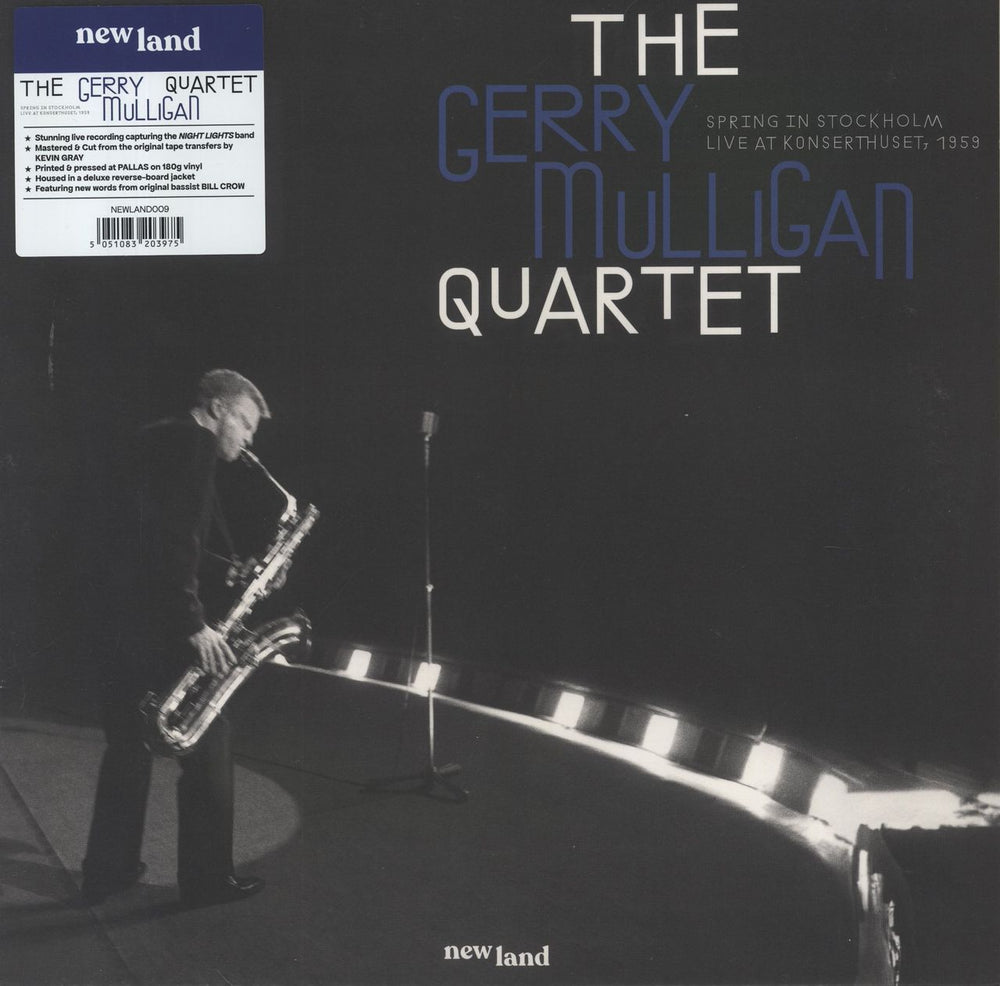 Gerry Mulligan Spring In Stockholm: Live at Konserthuset, 1959 - 180 Gram UK vinyl LP album (LP record) NEWLAND009