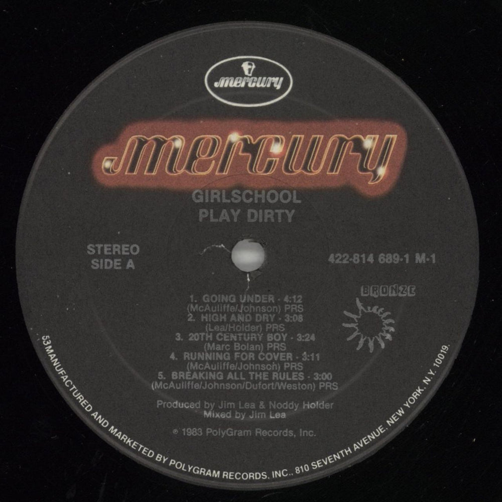 Girlschool Play Dirty US vinyl LP album (LP record) GSCLPPL865360