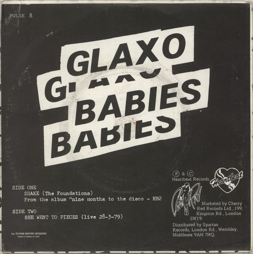 Glaxo Babies Shake! UK 7" vinyl single (7 inch record / 45)