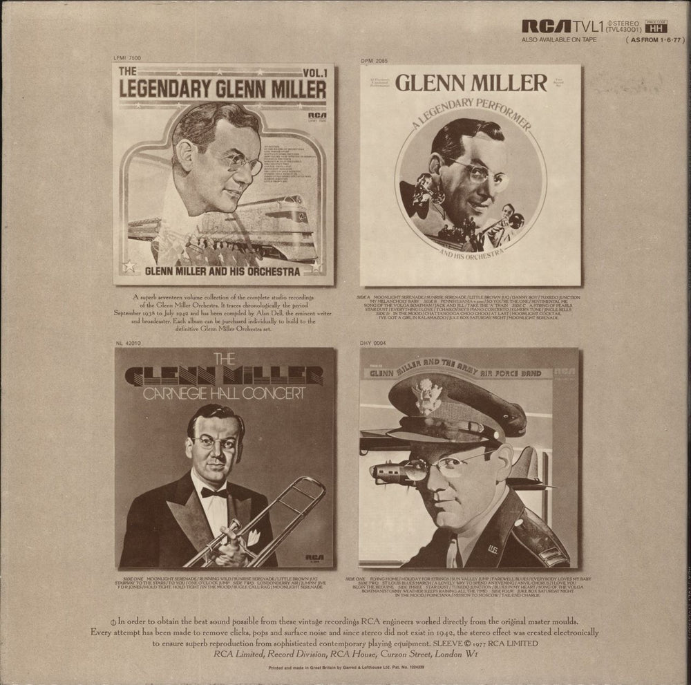 Glenn Miller The Unforgettable Glenn Miller UK vinyl LP album (LP record)