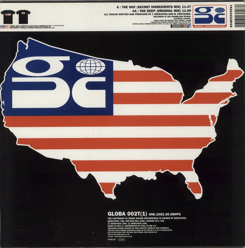 Global Communication The Way / The Deep - Parts 1 & 2 UK 12" vinyl single (12 inch record / Maxi-single)