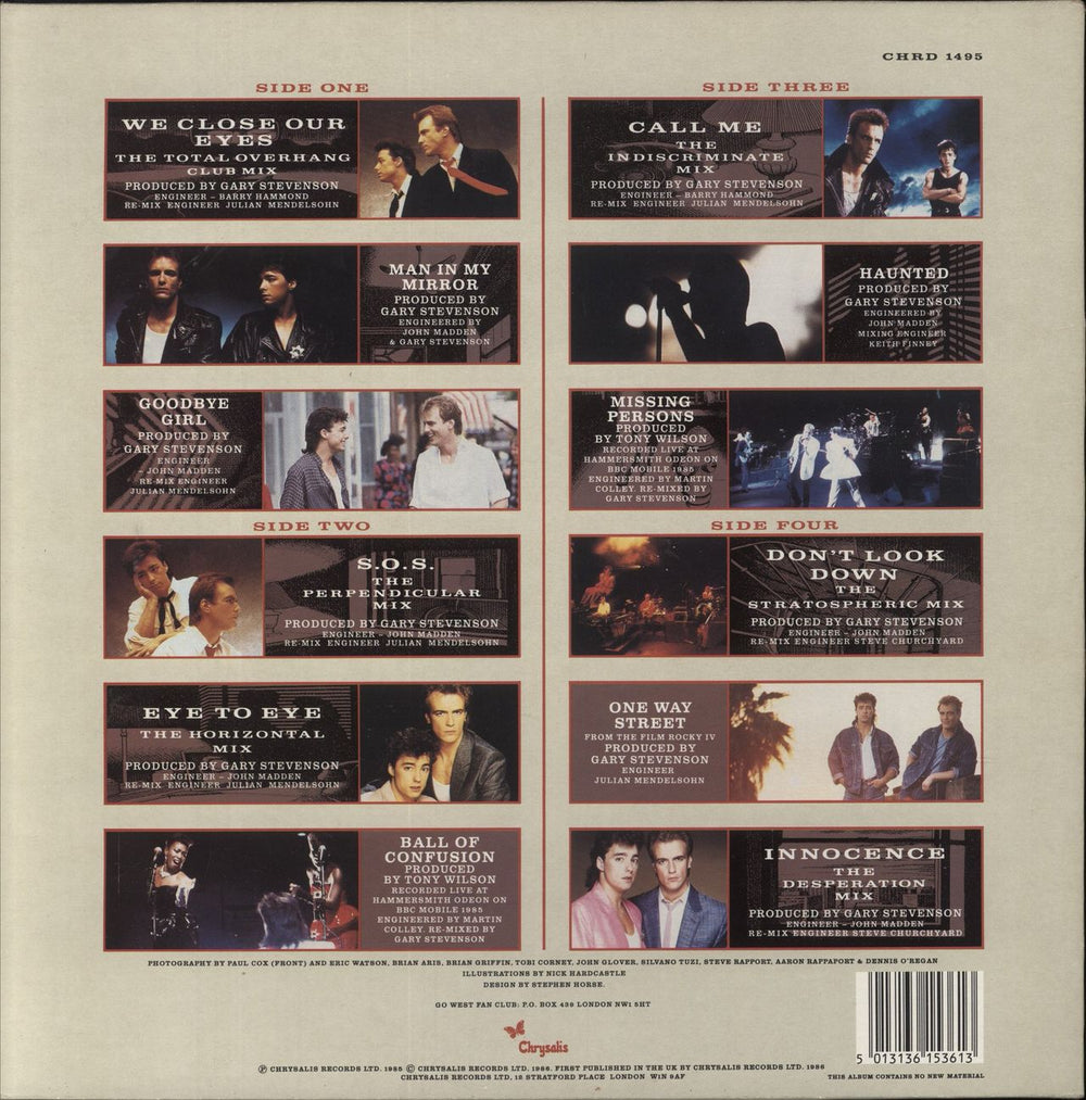 Go West Bangs & Crashes UK 2-LP vinyl record set (Double LP Album) 5013136153613