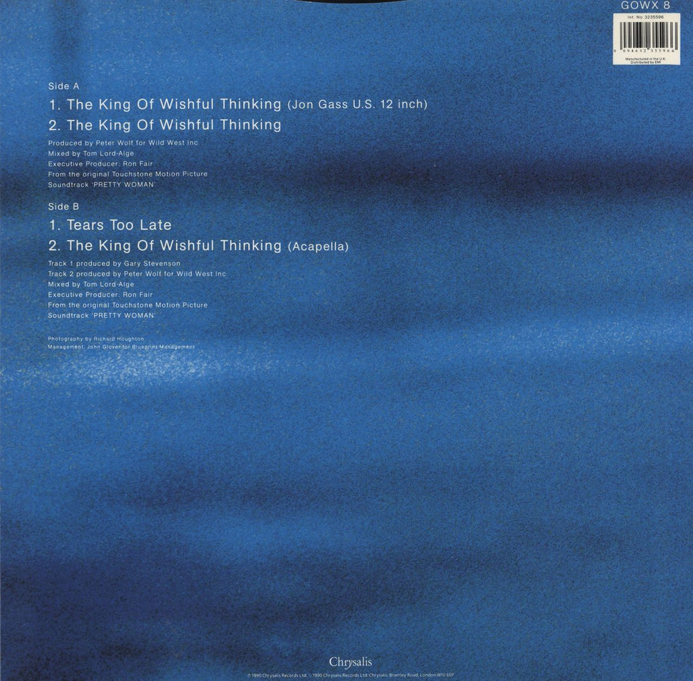 Go West The King Of Wishful Thinking UK 12" vinyl single (12 inch record / Maxi-single) 094632355966