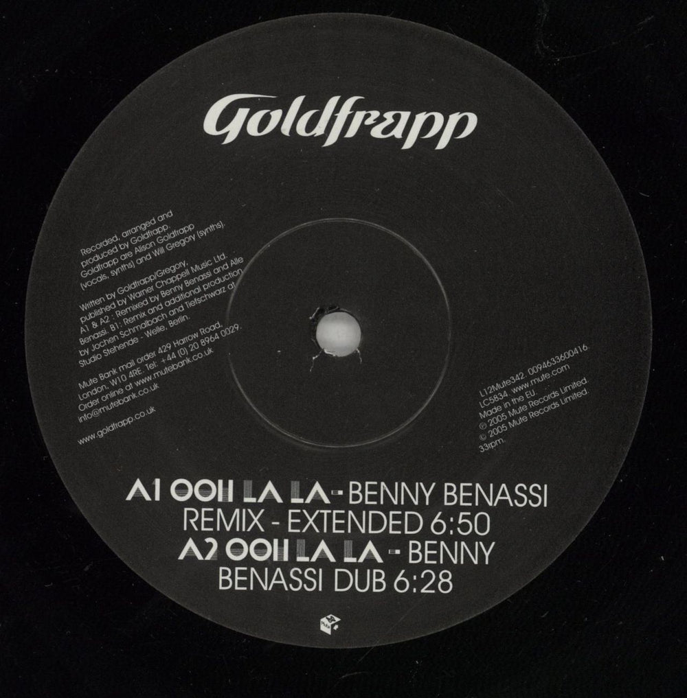 Goldfrapp Ooh La La UK 12" vinyl single (12 inch record / Maxi-single) FPP12OO333163