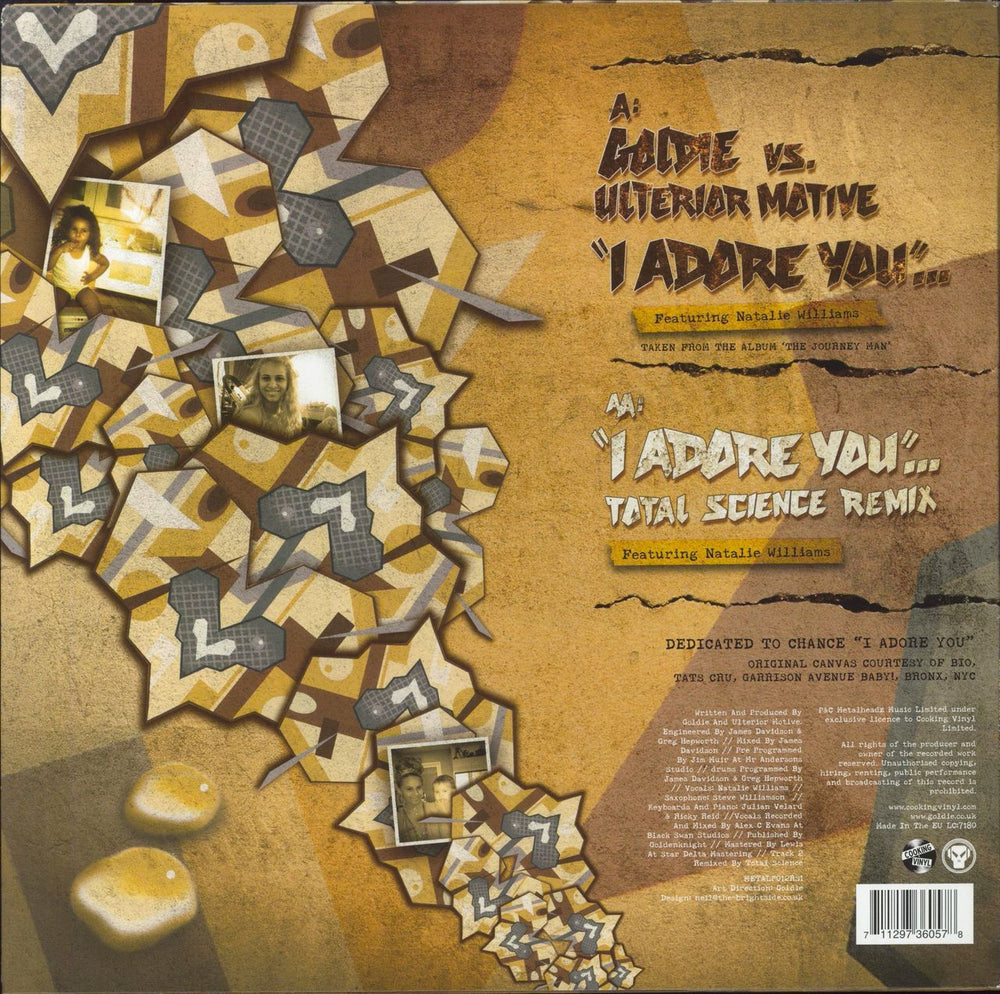 Goldie (90s) I Adore You - 180gm - RSD17 UK 12" vinyl single (12 inch record / Maxi-single) GOD12IA845048