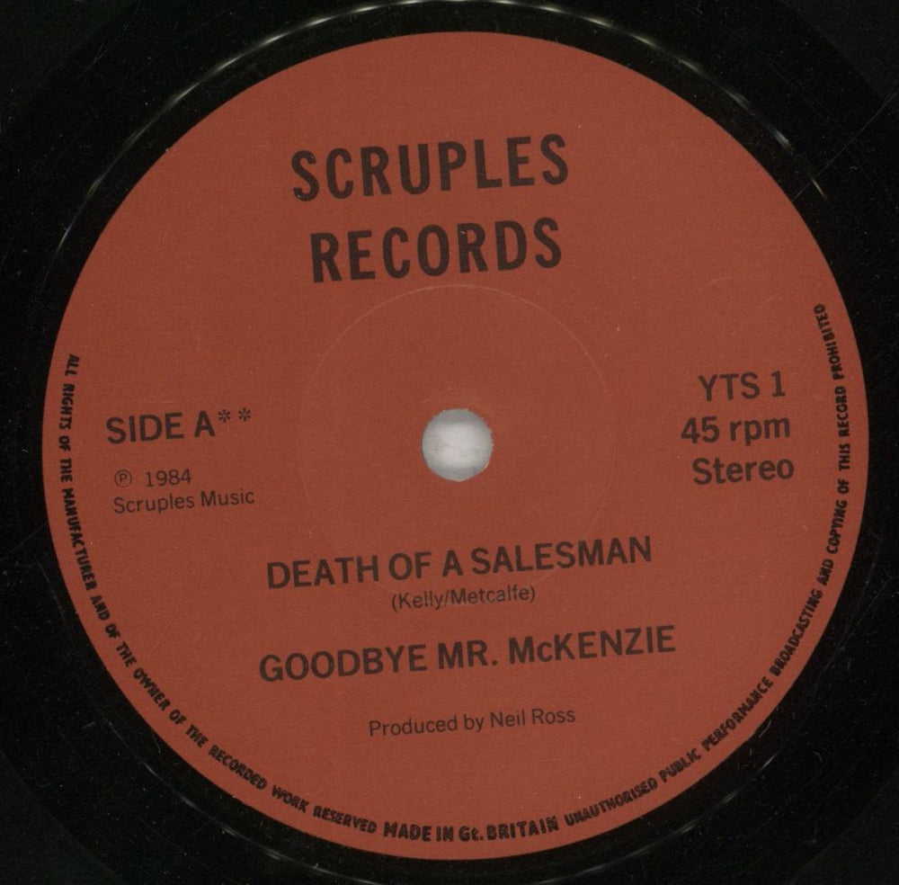 Goodbye Mr. Mackenzie Death Of A Salesman UK 7" vinyl single (7 inch record / 45) YTS1