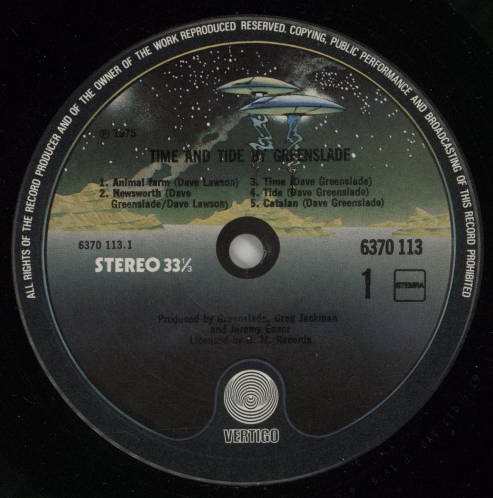 Greenslade Time And Tide - EX Dutch vinyl LP album (LP record) GSDLPTI871639