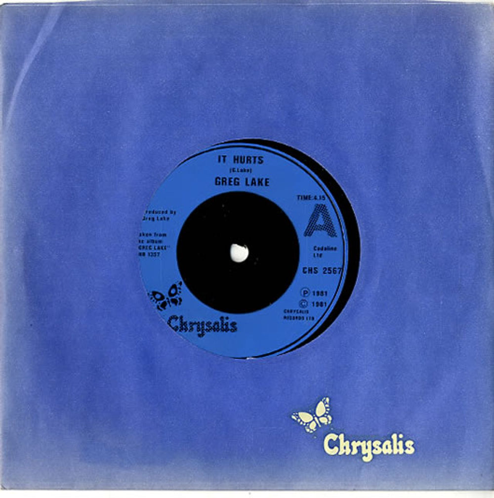 Greg Lake It Hurts UK 7" vinyl single (7 inch record / 45) CHS2567