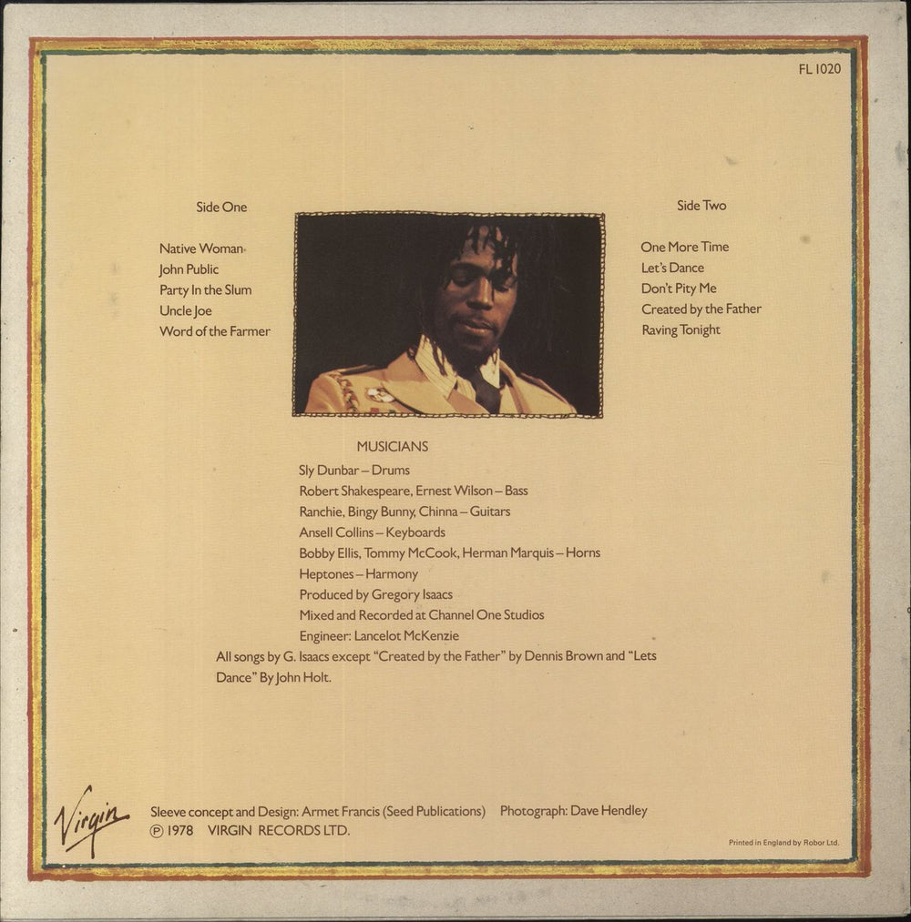 Gregory Isaacs Cool Ruler - yellow label UK vinyl LP album (LP record)