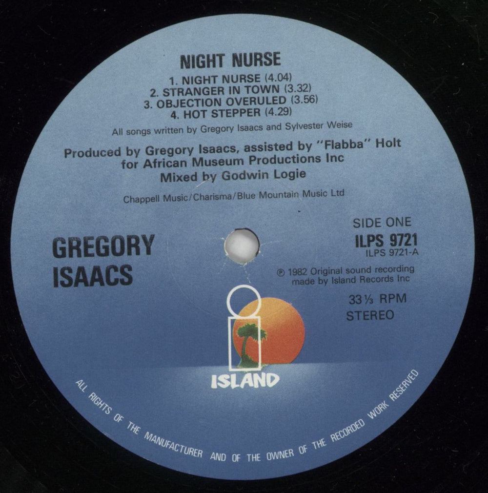 Gregory Isaacs Night Nurse - VG+/EX- UK vinyl LP album (LP record) GRGLPNI701644