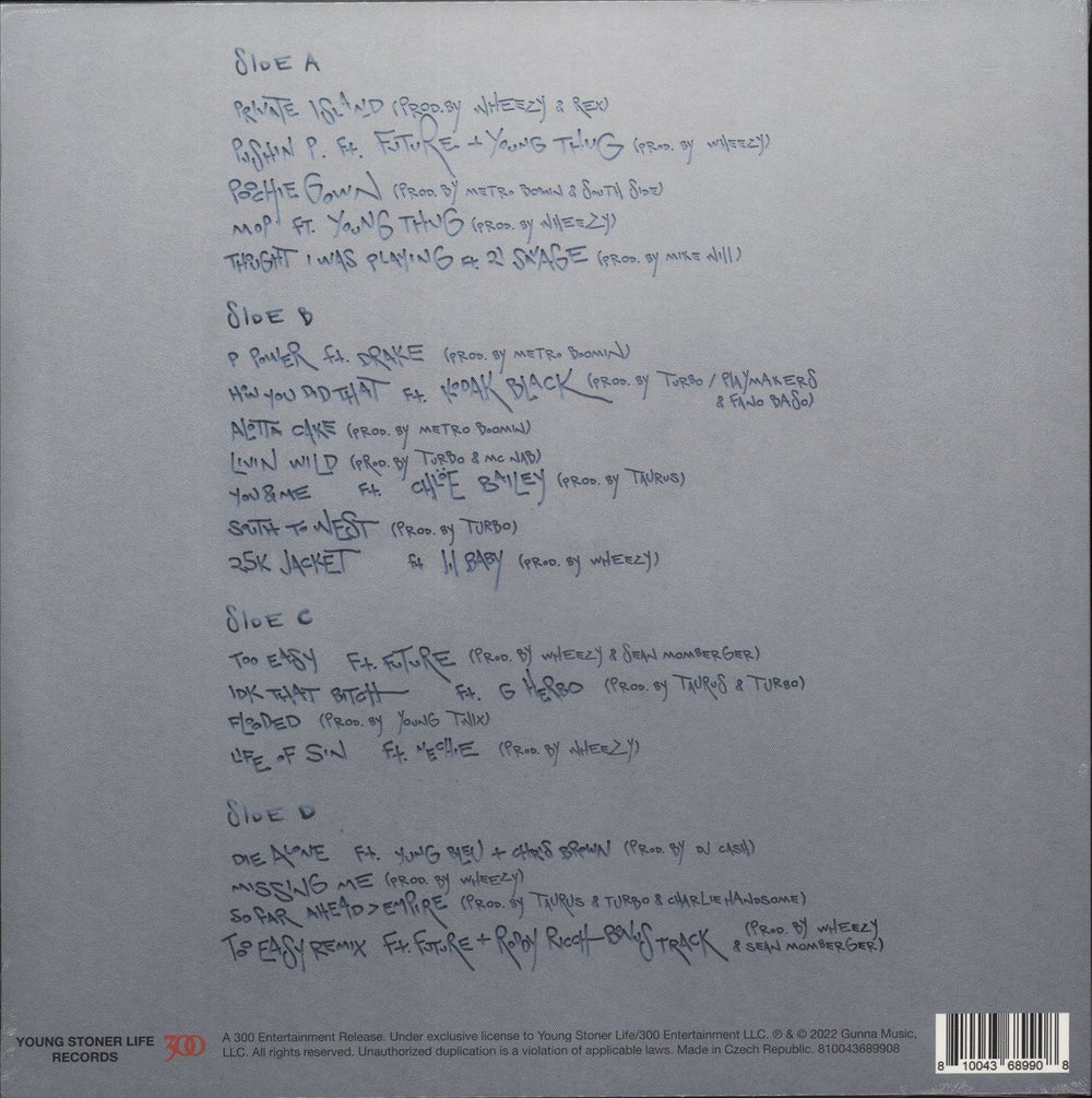 Gunna DS4EVER - Silver Vinyl - Sealed US 2-LP vinyl record set (Double LP Album) 810043689908