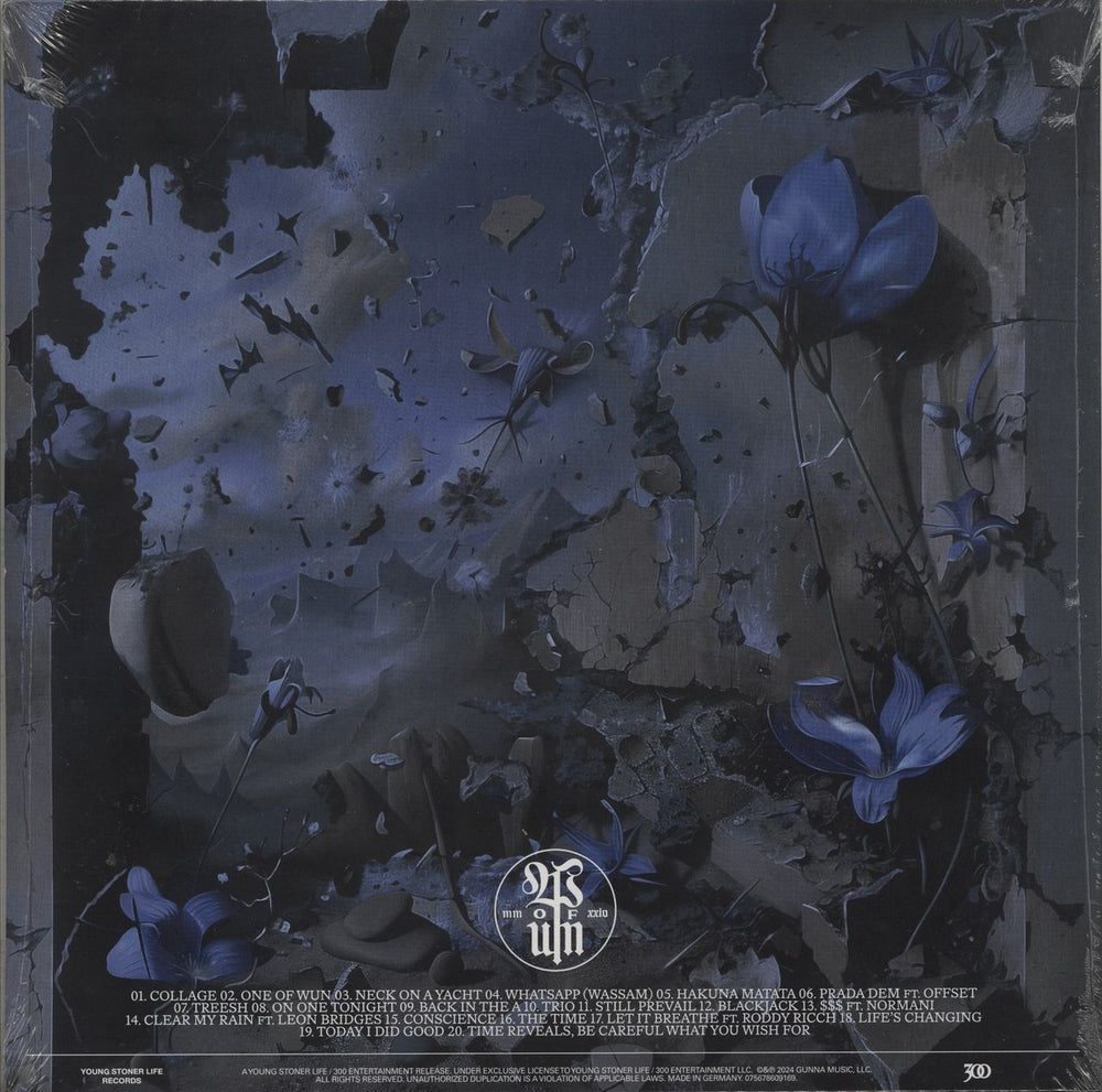 Gunna One Of Wun - Clear Blue Vinyl - Sealed UK 2-LP vinyl record set (Double LP Album) 075678609169