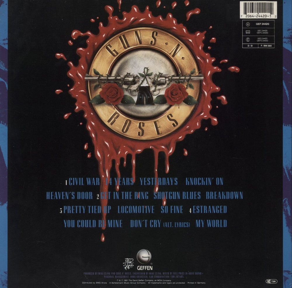 Guns N Roses Use Your Illusion II - EX UK 2-LP vinyl record set (Double LP Album) 720642442012