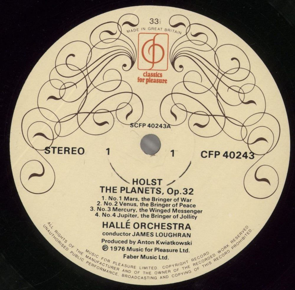 Gustav Holst The Planets UK vinyl LP album (LP record) GSVLPTH564652