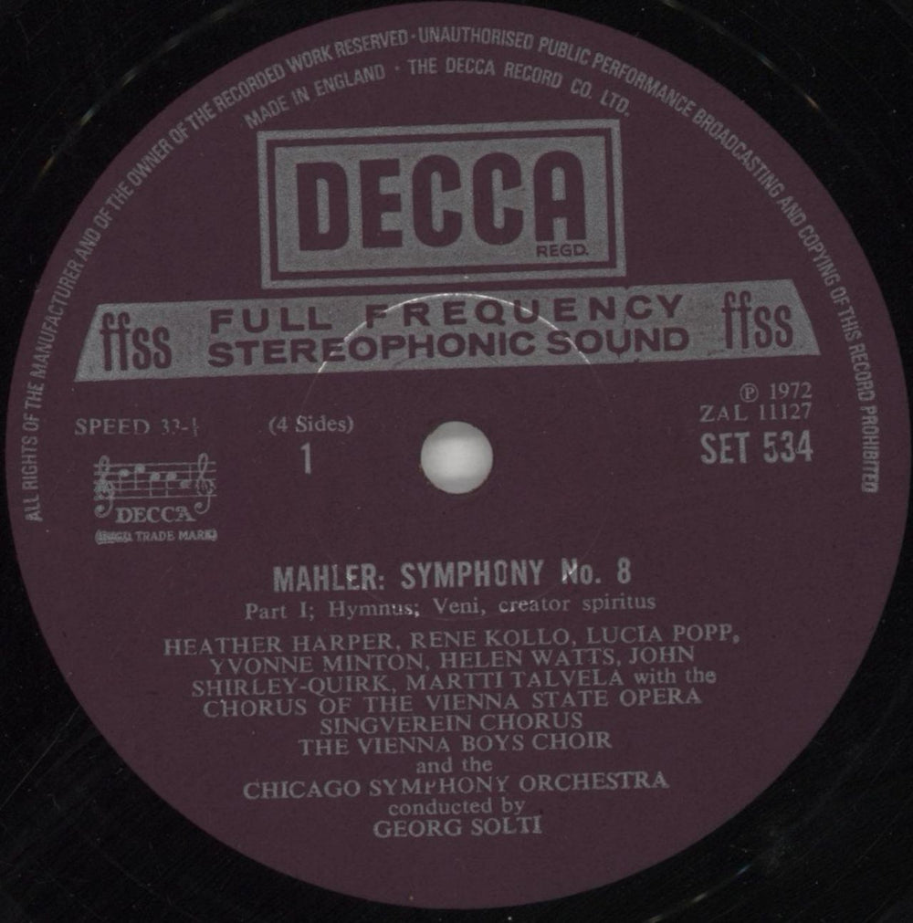 Gustav Mahler Symphony No. 8 UK Vinyl Box Set M22VXSY538681