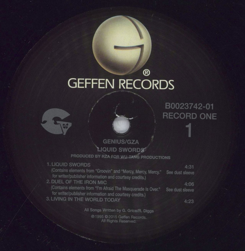 GZA Liquid Swords US 2-LP vinyl record set (Double LP Album) GZB2LLI847764