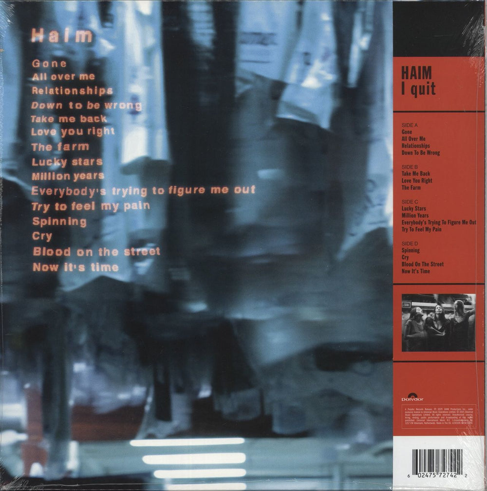 Haim I Quit - Red Vinyl - Sealed UK 2-LP vinyl record set (Double LP Album) 602475727422