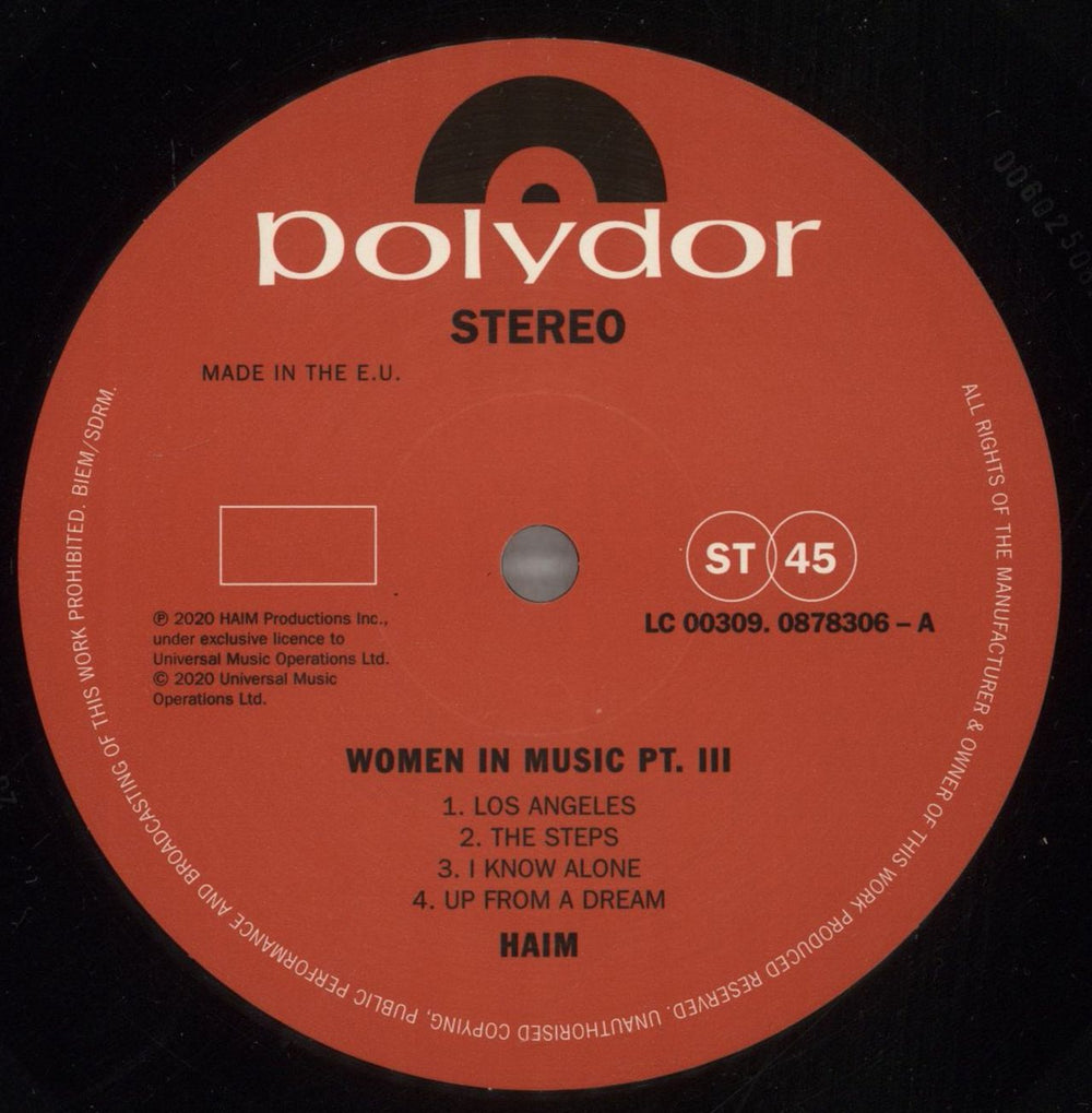 Haim Women In Music Pt. III UK 2-LP vinyl record set (Double LP Album) IYJ2LWO877527