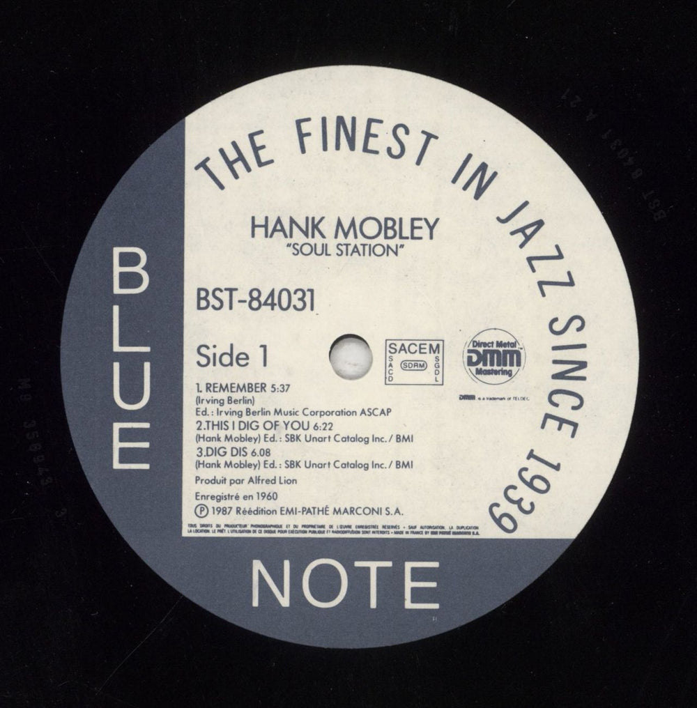 Hank Mobley Soul Station French vinyl LP album (LP record) HMOLPSO850566