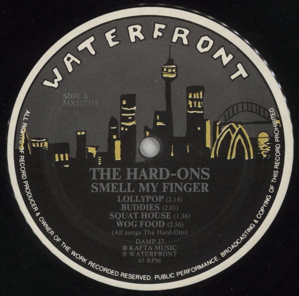 Hard-Ons Smell My Finger - EX Australian 12" vinyl single (12 inch record / Maxi-single) HJ312SM866465