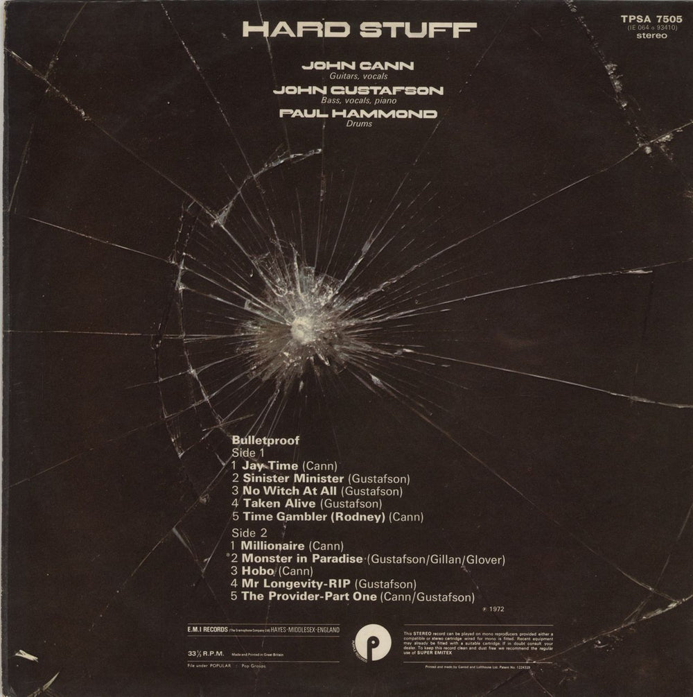Hard Stuff Bulletproof UK vinyl LP album (LP record)