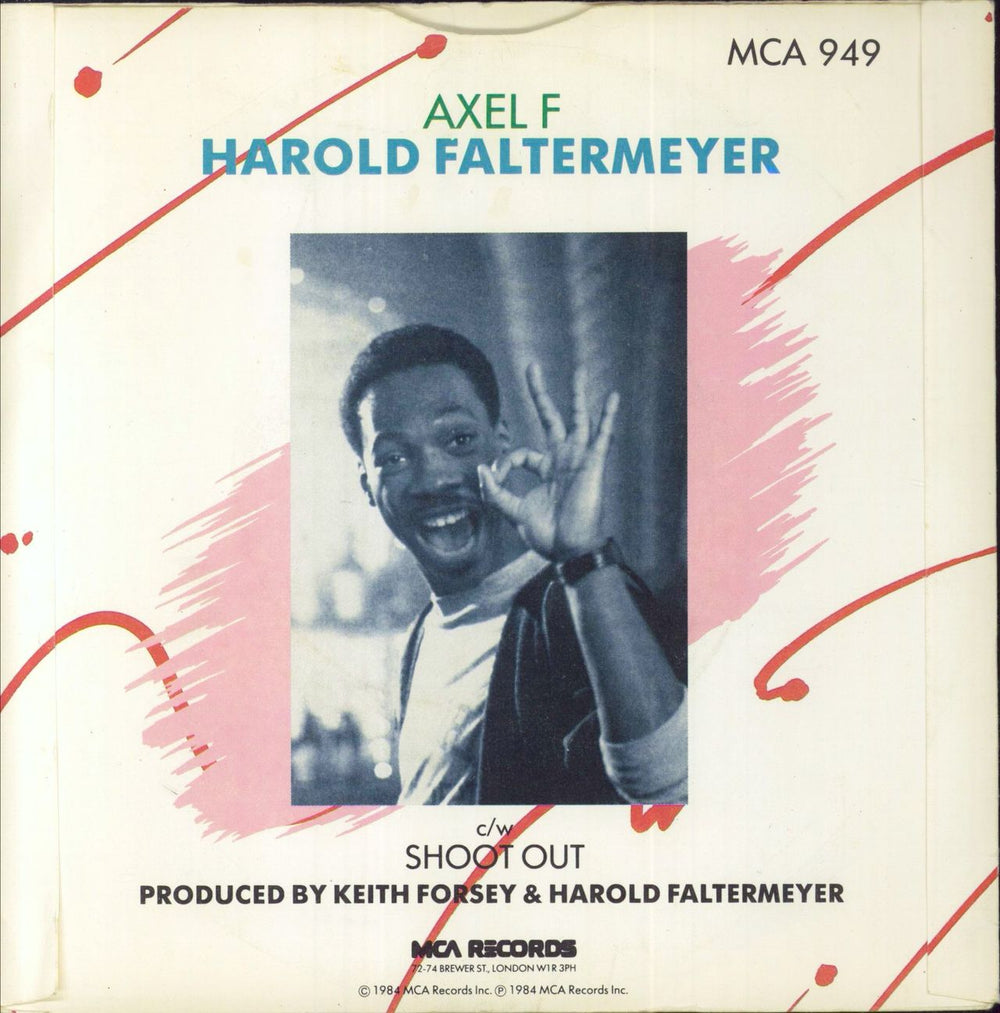Harold Faltermeyer Axel F + p/s UK 7" vinyl single (7 inch record / 45)