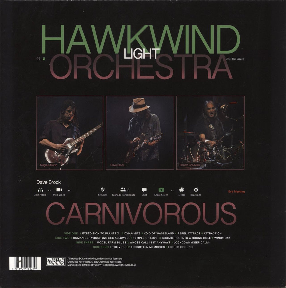 Hawkwind Carnivorous UK 2-LP vinyl record set (Double LP Album) 5013929182219