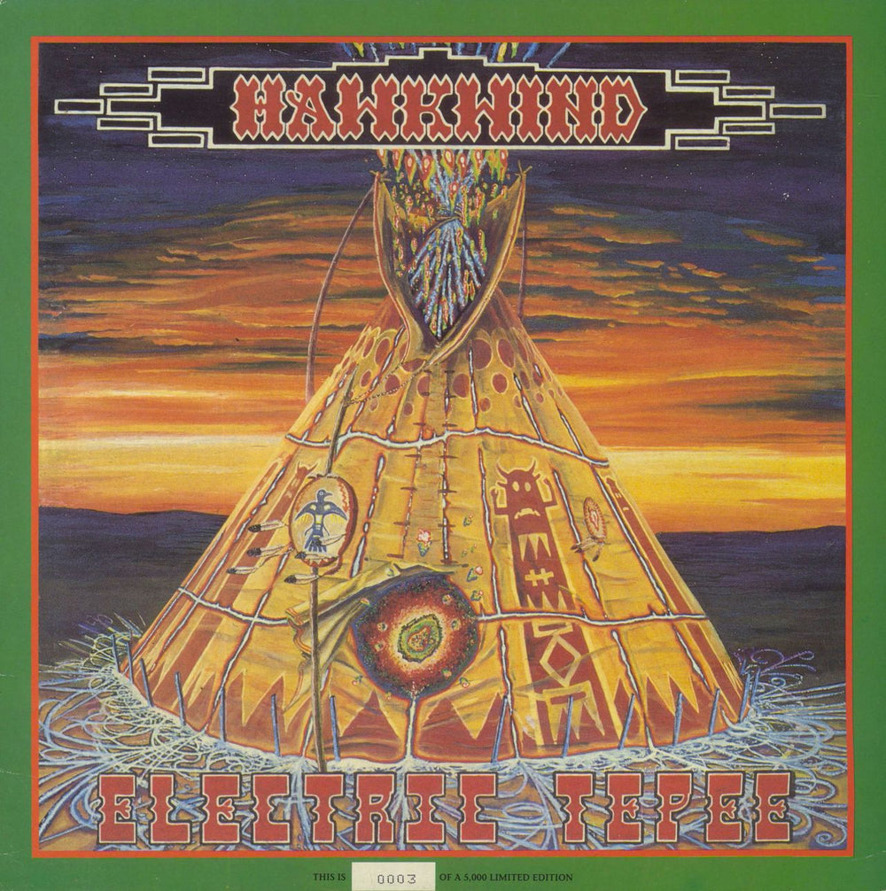 Hawkwind Electric Tepee - Low Number UK 2-LP vinyl record set (Double LP Album) ESDLP181