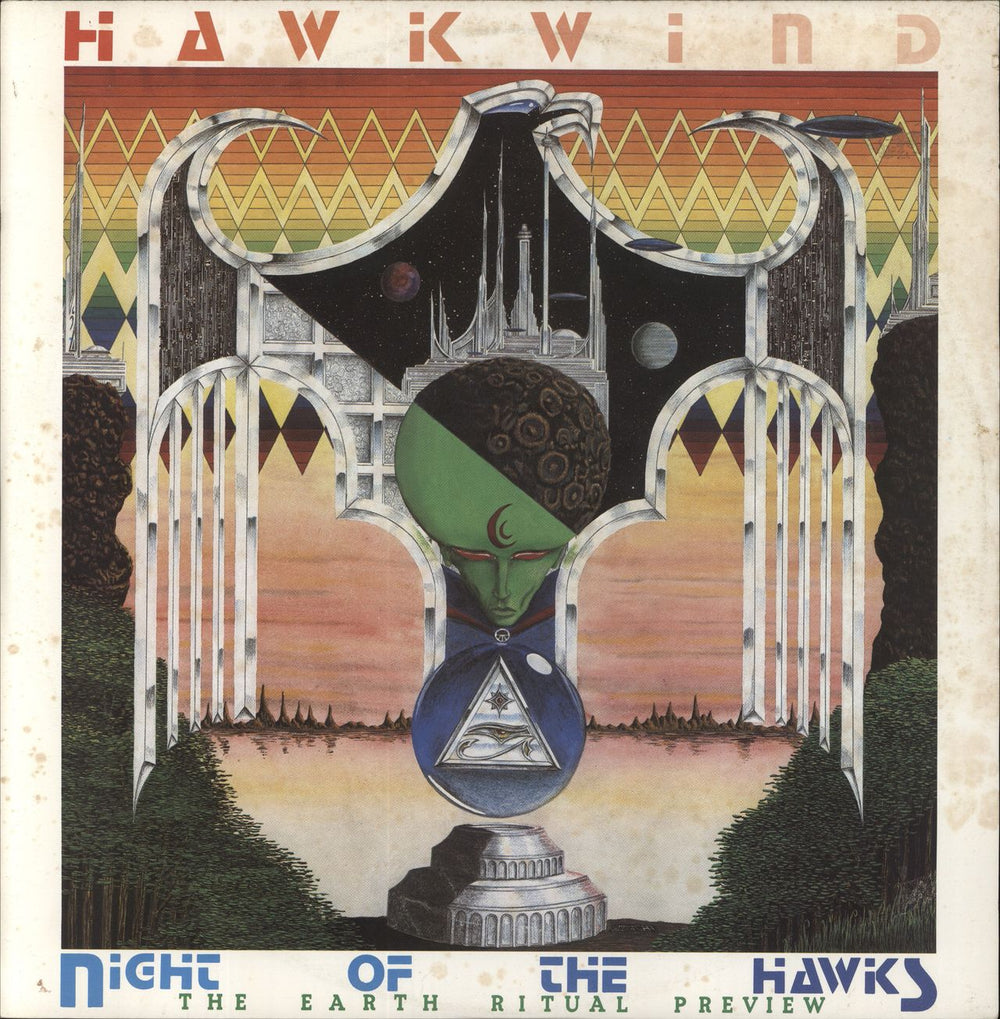 Hawkwind Night Of The Hawks EP - The Earth Ritual Preview UK 12" vinyl single (12 inch record / Maxi-single) FLEP104