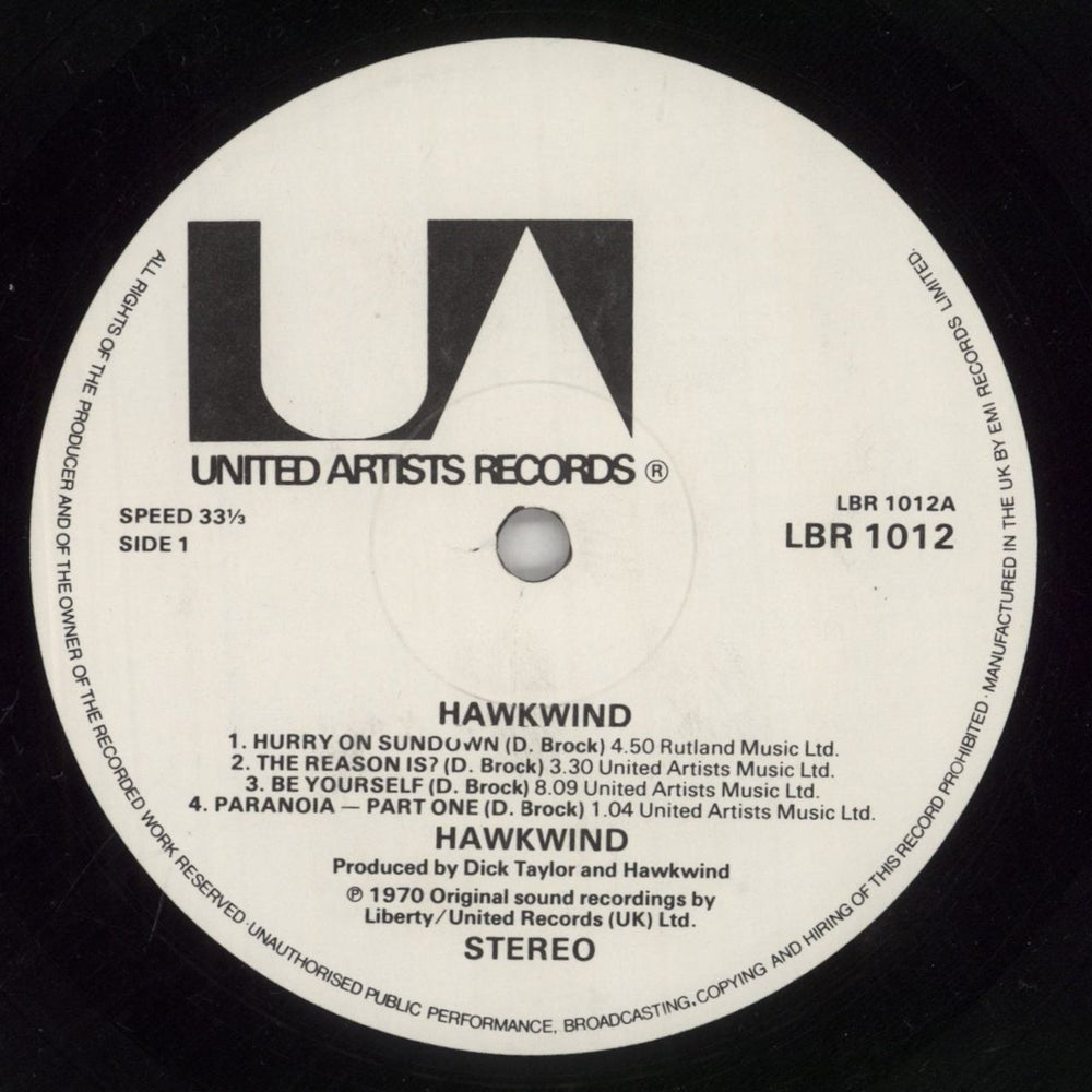 Hawkwind The Rock File UK vinyl LP album (LP record) HWKLPTH372101