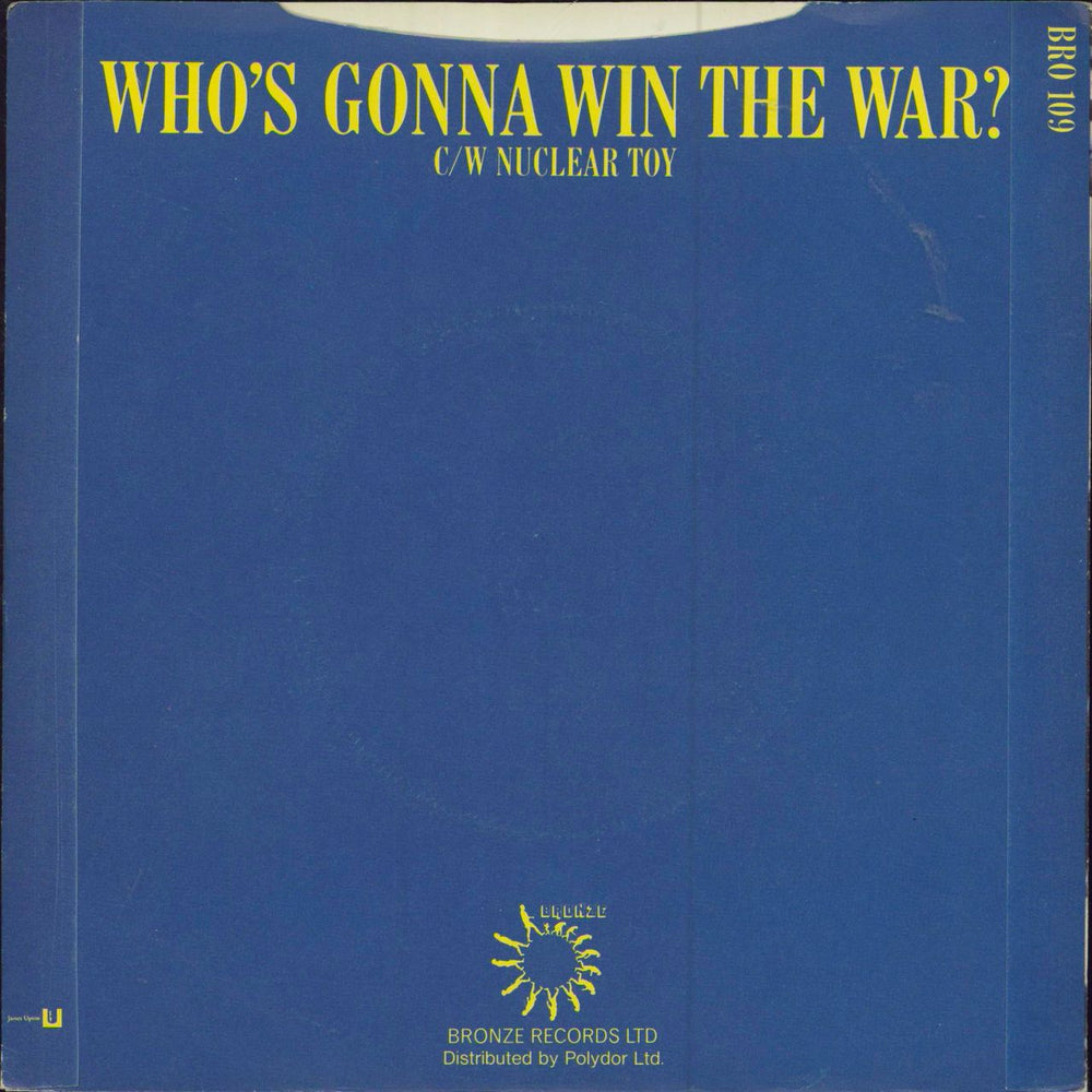 Hawkwind Who's Gonna Win The War? - Green Injection + Picture Sleeve UK 7" vinyl single (7 inch record / 45)