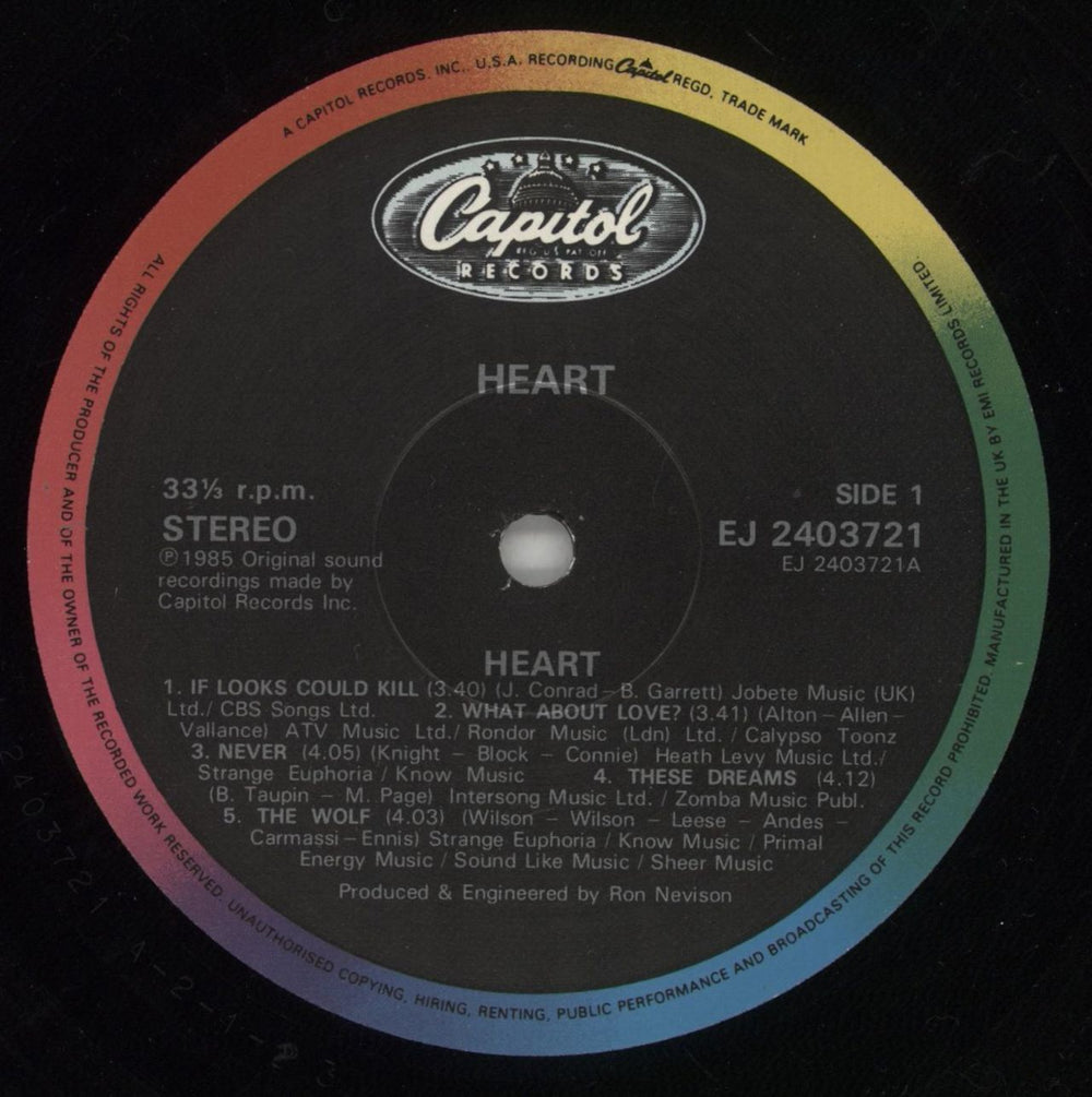 Heart Heart - Shrink - Hype Sticker UK vinyl LP album (LP record) HEALPHE865583